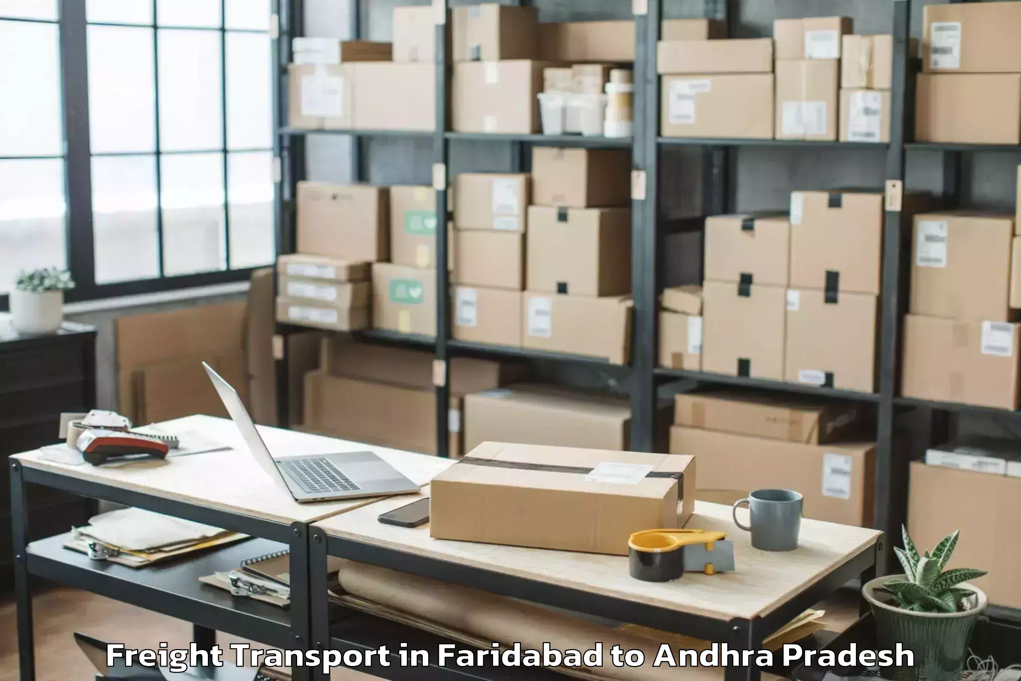 Professional Faridabad to Ponnur Freight Transport